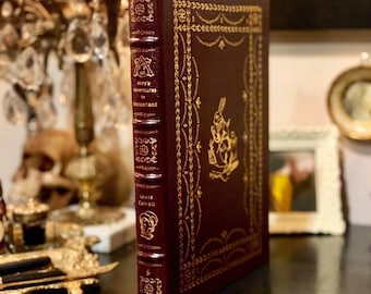 Alice au pays des merveilles ~ Lewis Carroll ~ 1977 ~ Easton Press ~ 1ère édition ~ Première impression ~ Livre relié en cuir.