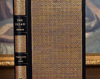 The Iliad by Homer – Easton Press 1979 – Leather Bound Book – Illustrated Vintage Collector’s Edition