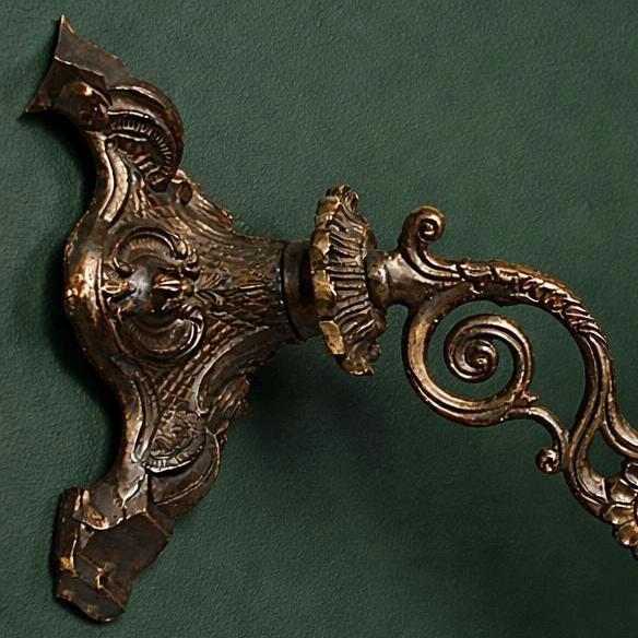 Victorian Gothic Wall Sconce: Cast Iron, Bronze Finish, Large
