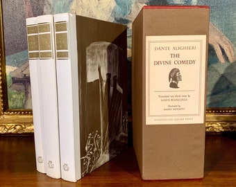 The Divine Comedy - Dante Alighieri (1966) - Illustrated 3 Volume Box Set - Dantes Inferno, Purgatory and Paradise