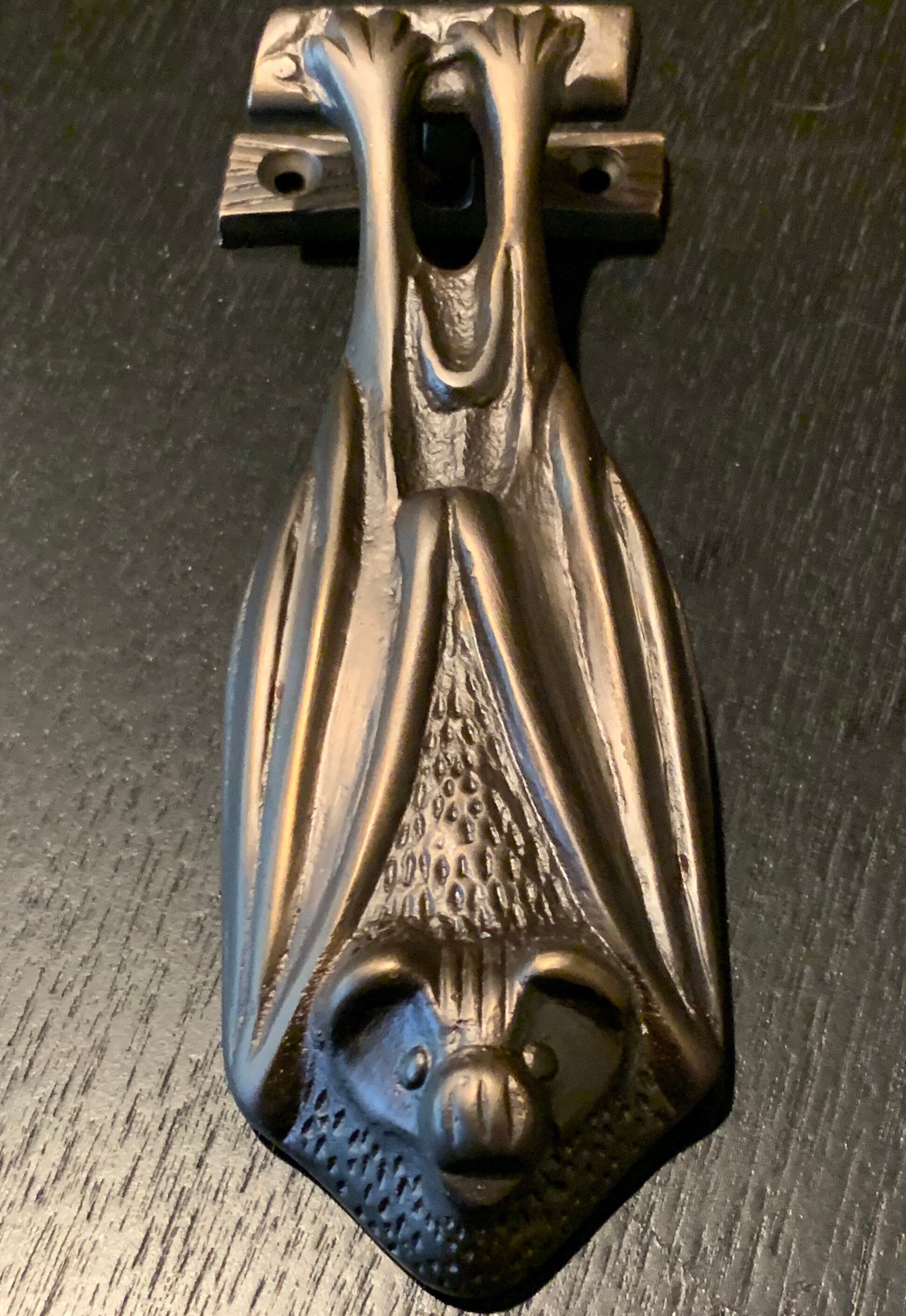 Vampire Bat Door Knocker Cast Iron with a Bronze Finish Etsy