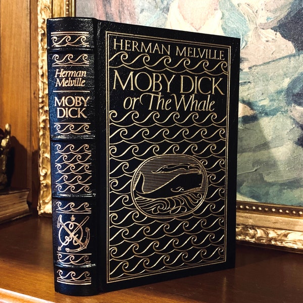 Moby Dick ~ Herman Melville ~ Easton Press ~ 1977 ~ Erstausgabe ~ In Leder gebundenes Buch.