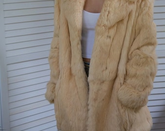 Coney fur coat | Etsy Vintage coney fur Daphmond jacket in