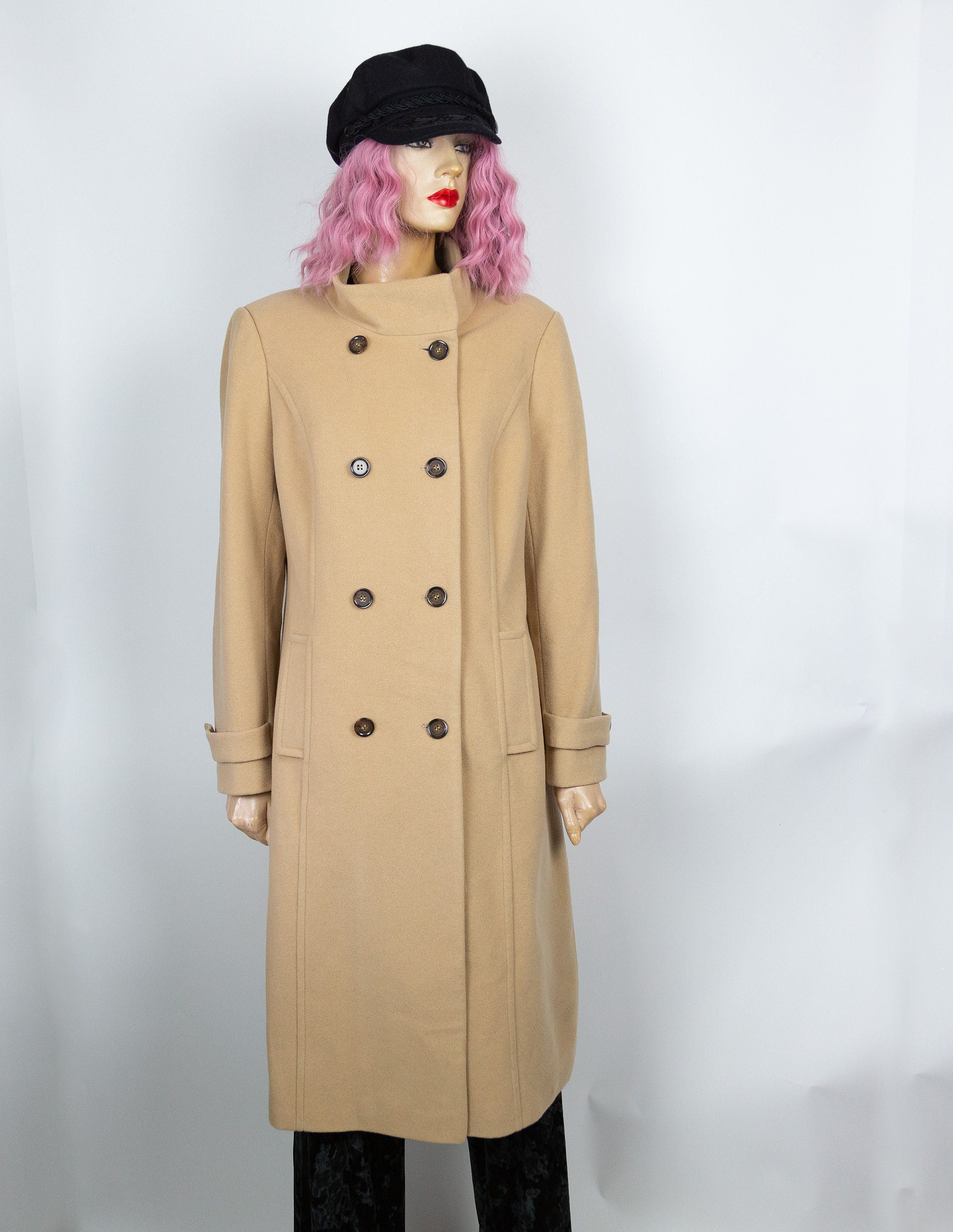 Austin Reed Coat. Beige Wool Cashmere 