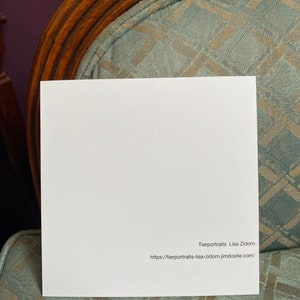 K&ouml;nnte beinhalten: Wei&szlig;e Karte mit dem Text "Tierportraits Lisa Zidorn" und der Website-Adresse "https://tierportraits-lisa-zidorn.jimdosite.com/"