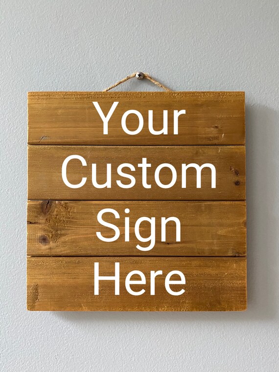 Wooden Custom Hanging Sign Etsy