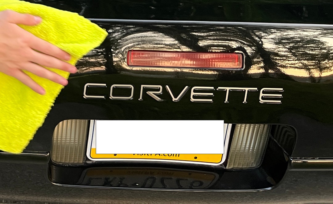 C4 Corvette (1991-1996 Only) Rear Letters - Vinyl Inlay (red - Silver ...