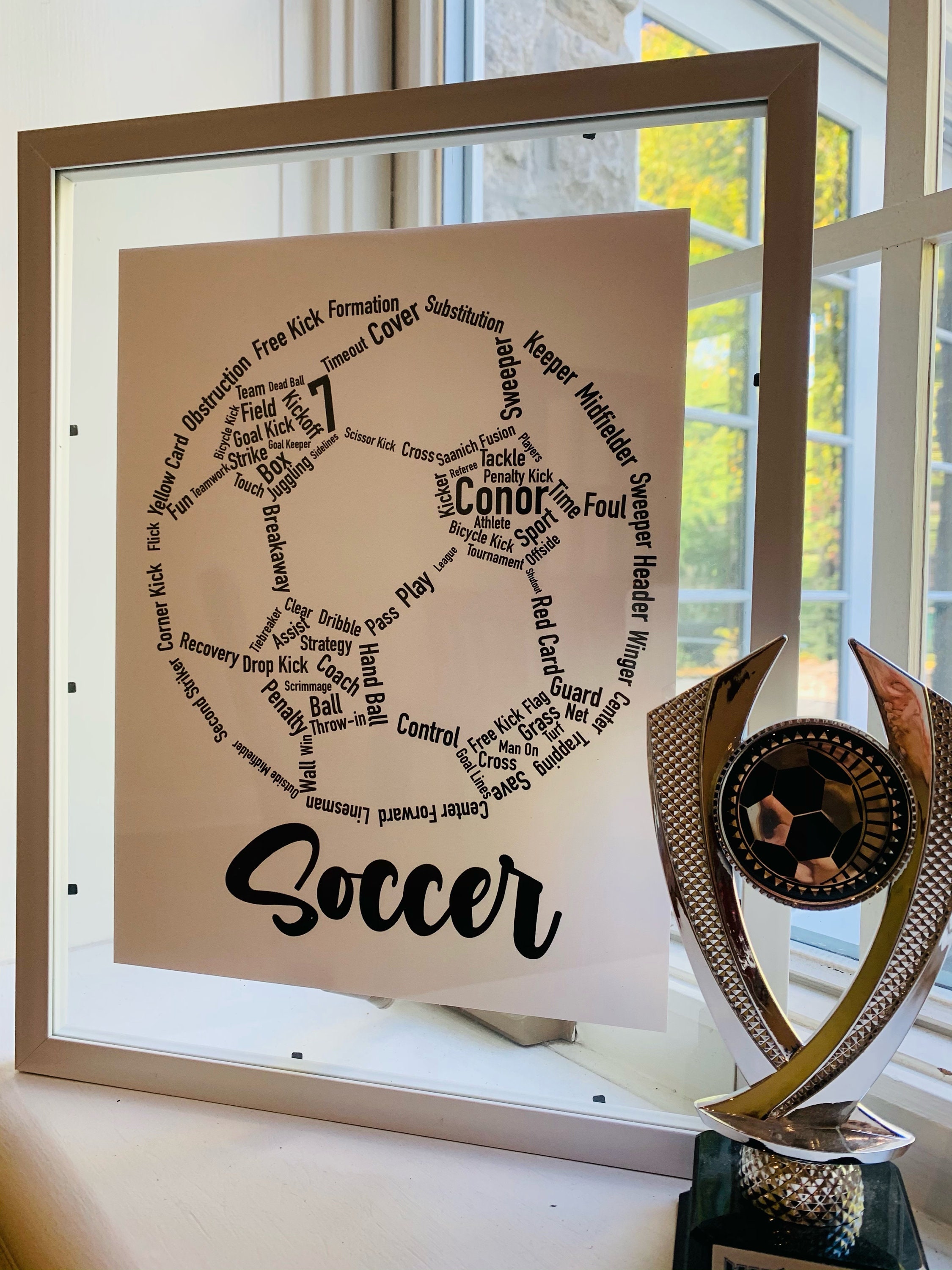 Soccer wall decor Personalized gift soccer decor soccer Etsy