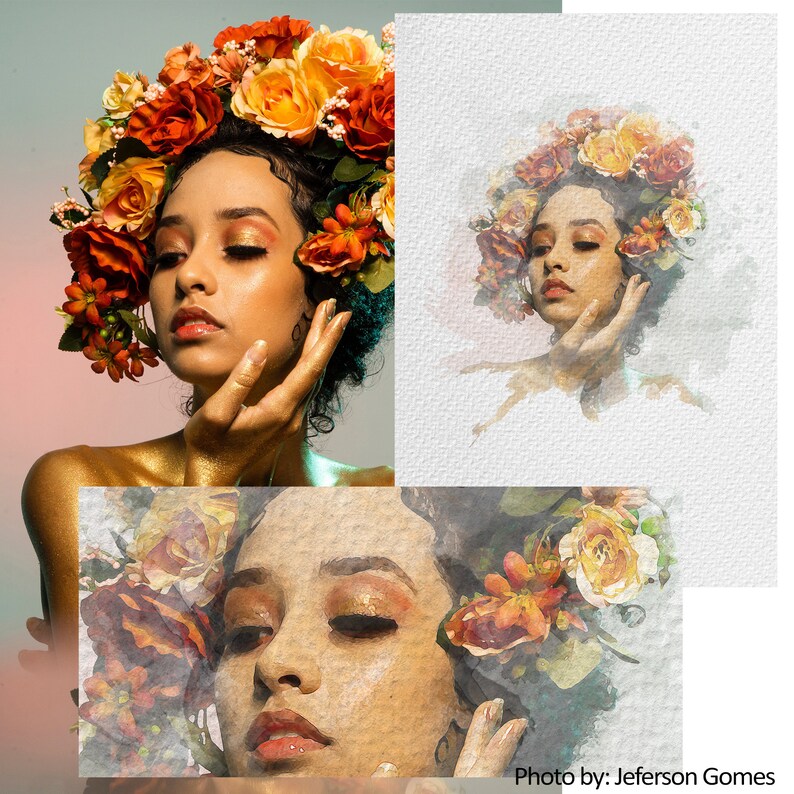 Convert Your Photo Into Watercolor Art Etsy