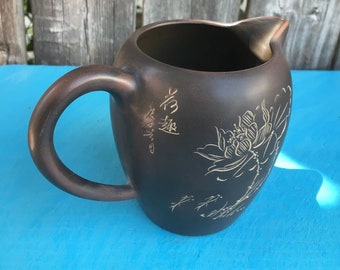 Handcrafted Nixing Clay Fairness cup jar pitcher w 5 free teas