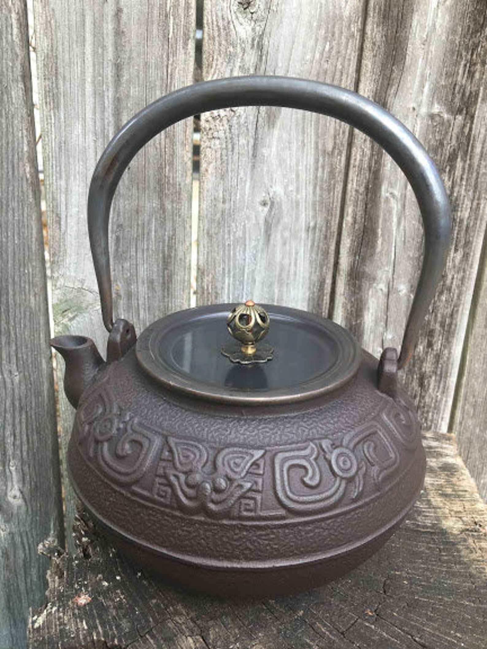 1.4L Handmade unenameled Cast Iron tea kettle Japanese style Etsy