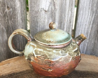 125ml Woodfire Iron rich stoneware teapot teacup gaiwan