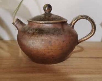 115ml Woodfire Iron rich stoneware teapot teacup gaiwan