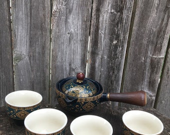 China tea gift Travel teaset chinese kungfu tea ceremony gaiwan teapot tea cup tea tray tea strainer