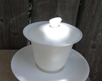 Unglazed Sheep Fat Jade Gaiwan Mutton jade teapot tea cup chinese tea ceremony kids kungfu tea training tea strainer