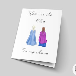 Gefrorene Karte | Disney Karte | Elsa an meine Anna Geschenk | Geschenk für sie | Karte Disney | Elsa zu meiner Anna Karte | Prinzessinnen | Disney