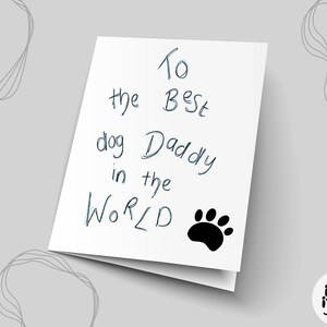 Cartão de aniversário de cachorro | Cartão de aniversário engraçado para pai de cachorro | O melhor pai de cachorro do mundo | Presente do seu cachorro | Cartão do seu cachorro | Presente para quem ama cachorros