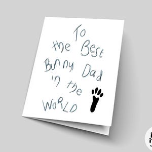 World’s Best Bunny Dad Card – Geburtstagskarte von Haustier-Kaninchen – Süße Kaninchenkarte für Papa – Geschenk für Kaninchenliebhaber