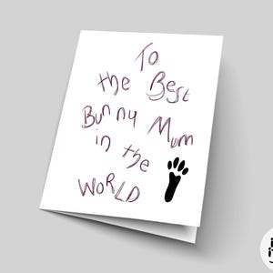 Geburtstagskarte von Haustier-Kaninchen - Niedliche Hasenkarte für Mama - Geschenk von Häschen für Kaninchenliebhaber