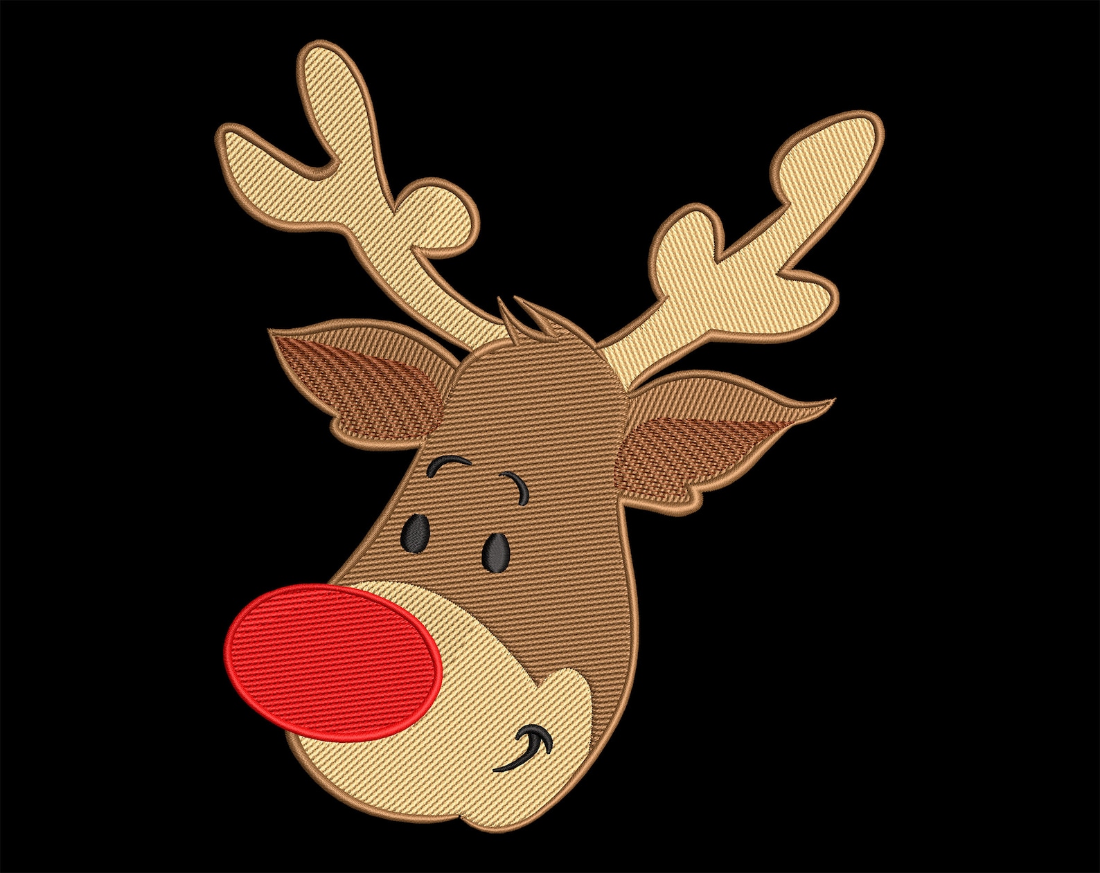 Christmas deer head embroidery design merry reindeer machine  etsy Christmas deer head embroidery design merry reindeer machine  etsy