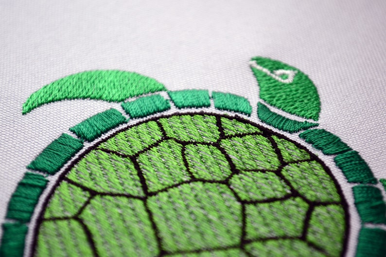 Sea Turtle Embroidery Design, Green Ocean Tribal Animal, Machine ...