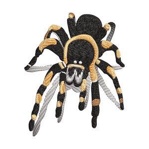 Tarantula Spider 3D Embroidery Design, Halloween Spider Web, Witch Danger Insect, Machine files in 3 sizes