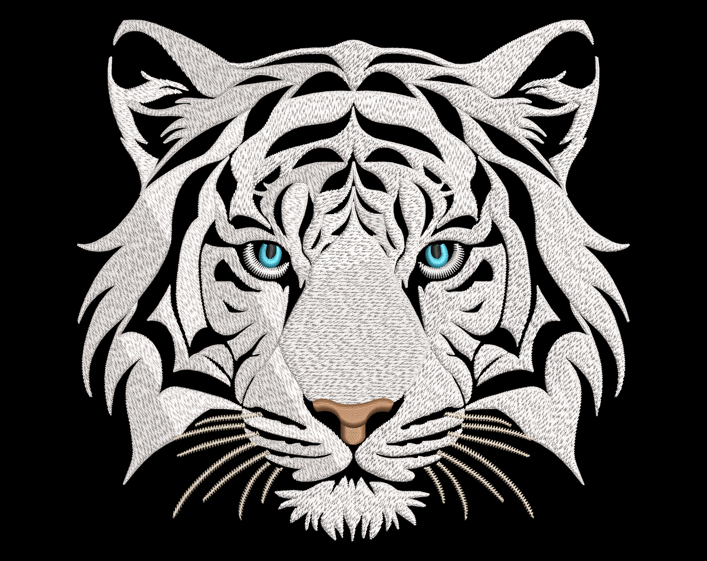 Tigre blanco azul - Etsy México, image size:2481x1970