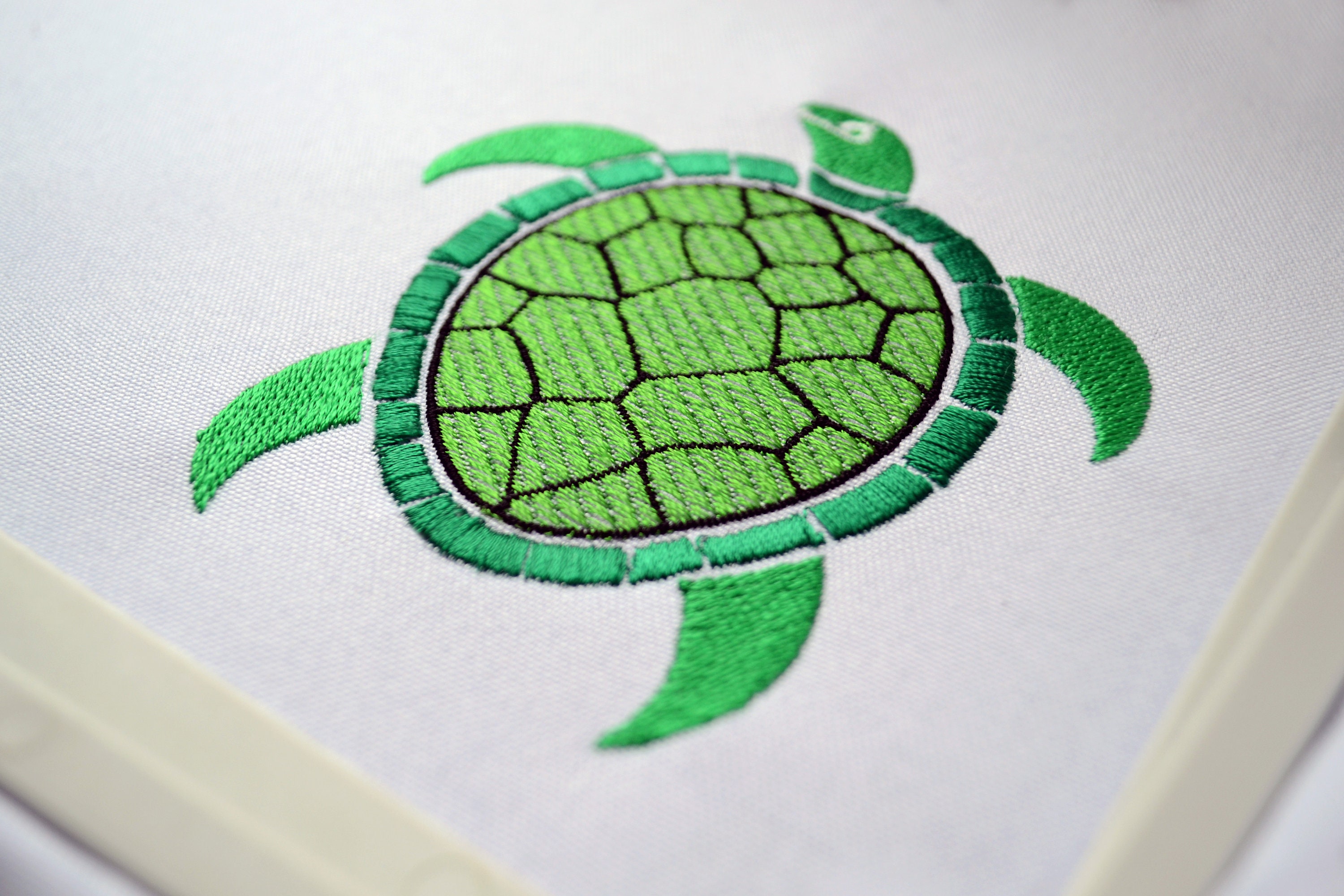 Sea Turtle Embroidery Design, Green Ocean Tribal Animal, Machine ...