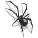 Spider 3D Embroidery Design, Halloween Spider Net, Witch Danger Insect, Machine embroidery files in 3 sizes 