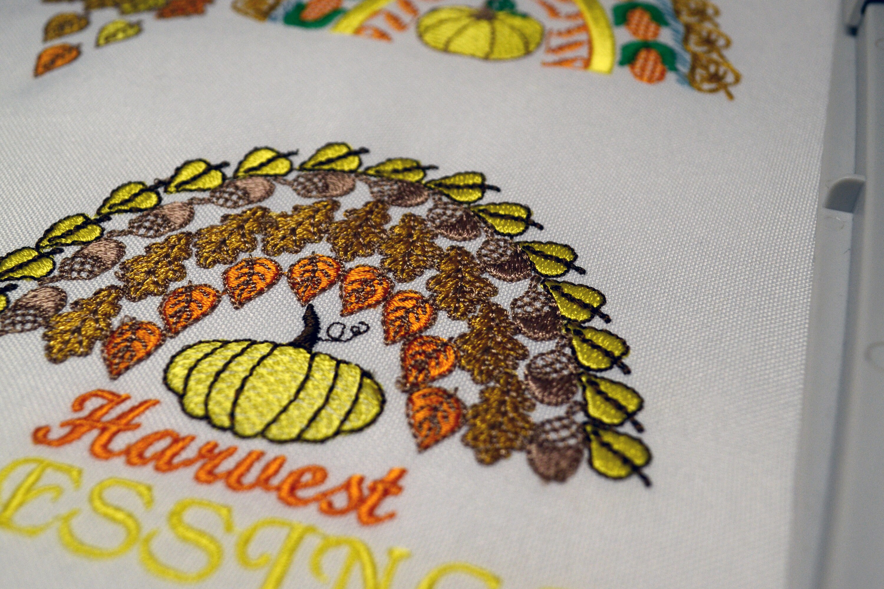 Harvest Blessings Rainbow Embroidery Design - Hello Fall Pumpkin and ...