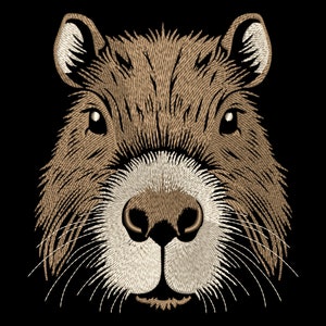 Realistic Capybara Embroidery Designs Bundle - Lifelike Adorable Animal ...