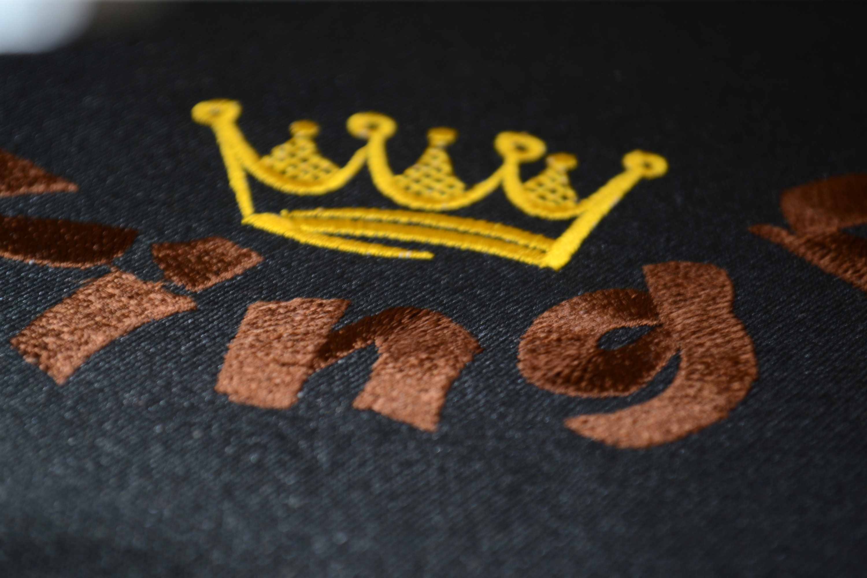 King and queen embroidery design with gold crown superior  etsy King and queen embroidery design with gold crown superior  etsy