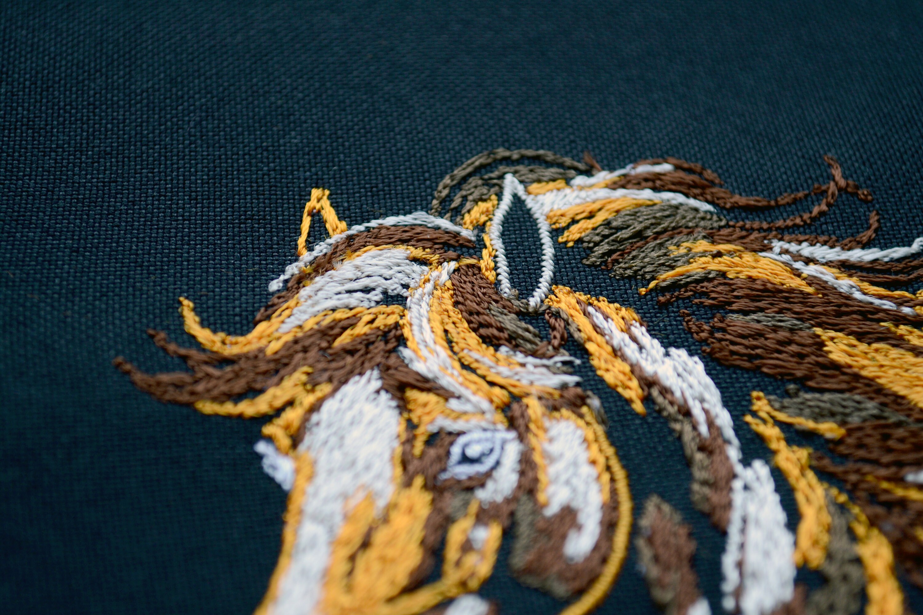 Elegant Horse Head Embroidery Design - Realistic Noble Animal for Dark ...