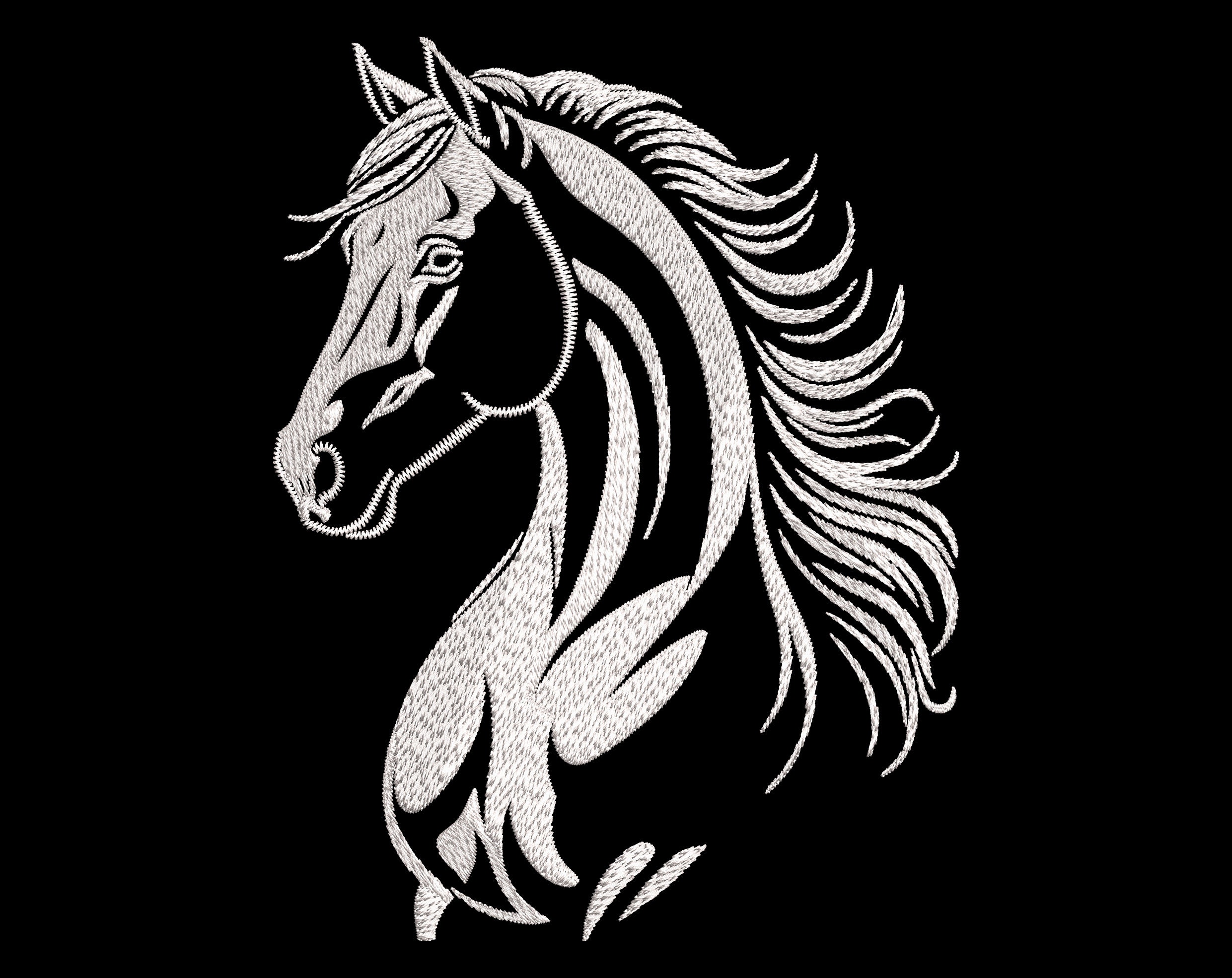 Elegant Horse Head Embroidery Designs Bundle - Noble Animal Art for ...