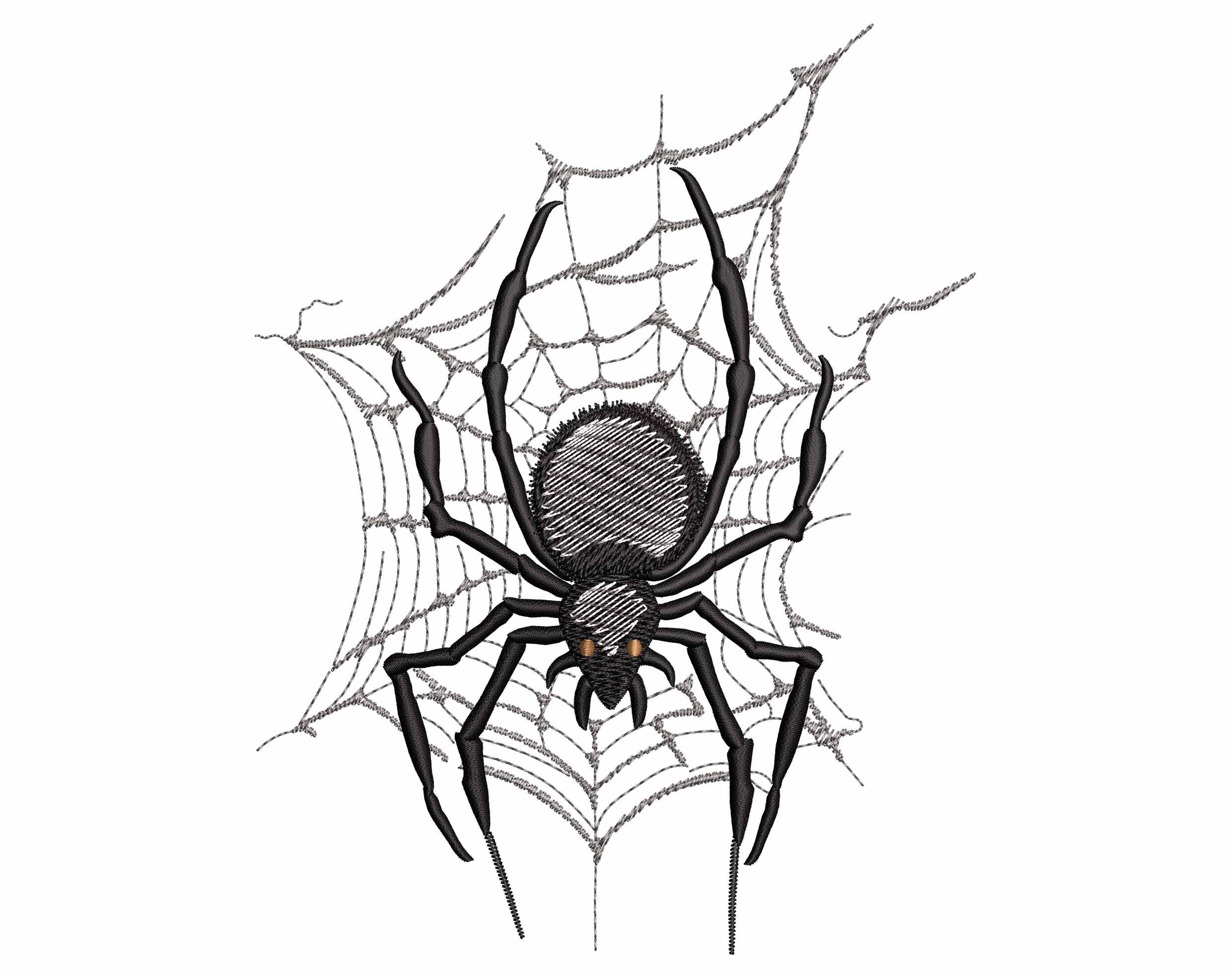 Realistic Gothic Spider Embroidery Designs Set - Lifelike Arachnid and ...