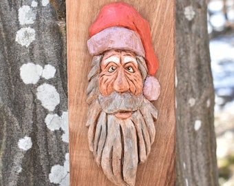 Santa Claus Wood Carving - Etsy