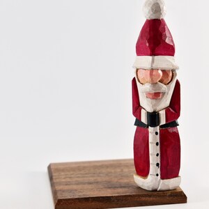 Wooden Santa Claus, Handcarved Christmas Handmade Souvenir, Christmas Eve, Christmas Gift
