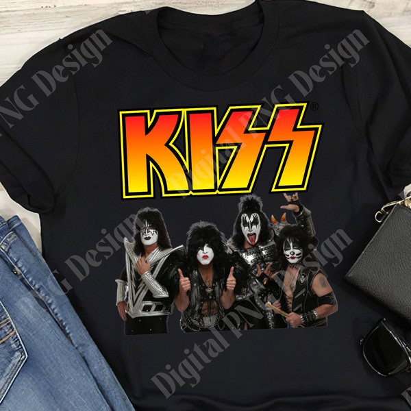 KISS png, Rock and roll band music png, digital download, clipart, sublimation designs download, instant download