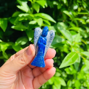 55mm Lapis Lazuli Angel, Crystal Angel, Gemstone Angel, Lapis Lazuli Crystal, Handcarved Crystal Angels
