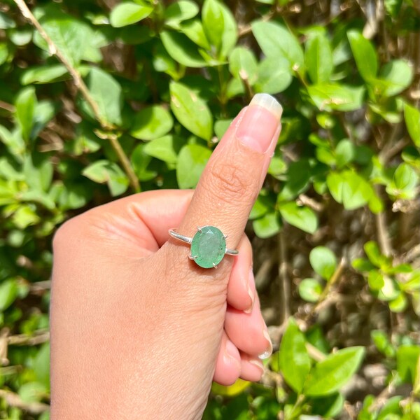 Green Aventurine Crystal Ring ~ Oval Shape, Adjustable ring, Crystal Ring, Green Aventurine Crystal, Green Aventurine Jewellery, Aventurine