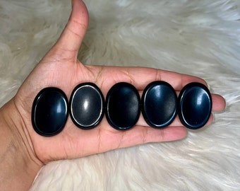Black Obsidian Worry Stones, Black Obsidian Pocket  Stone, Handcrafted crystals, High Quality.