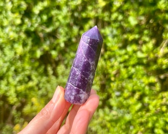 70mm Lepidolite Stone Point, Crystal Tower, Lepidolite Crystal