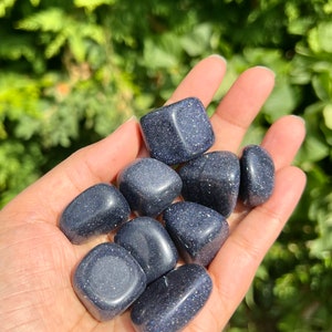 Blue Goldstone Tumble Rocks, Blue Goldstone Quartz Pocket  Stone, Crystal Tumble Rocks, High Quality.
