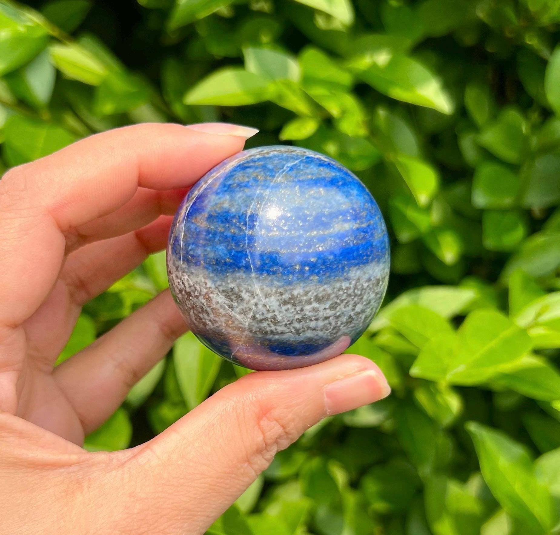 45 mm ラピスラズリ球、水晶玉、ラピスラズリ水晶、ラピスラズリ水晶玉 