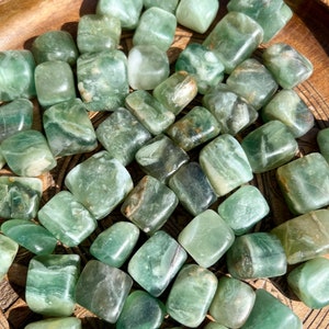 Green Fluorite Tumble Rocks, Green Fluorite Pocket Stone, Crystal Tumble Rocks, High Quality.