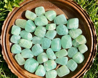 Pistachecalciet Tumble Rocks, pistachecalciet pocketsteen, Crystal Tumble Rocks, hoge kwaliteit.