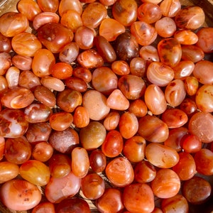 Carnelian Tumble Rocks, Carnelian Pocket Stone, Crystal Tumble Rocks, High Quality.