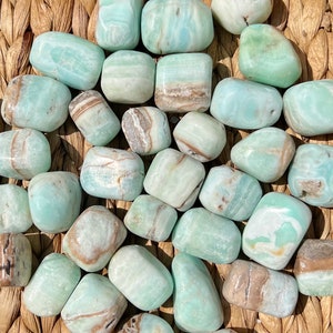 Caribbean Calcite Tumble Rocks, Caribbean Calcite Pocket Stone, Crystal Tumble Rocks, High Quality.