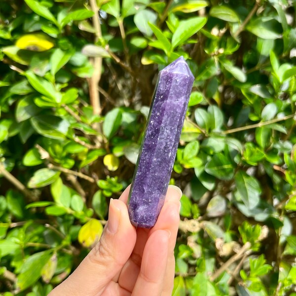 85mm Lepidolite Stone Point, Crystal Tower, Lepidolite Crystal