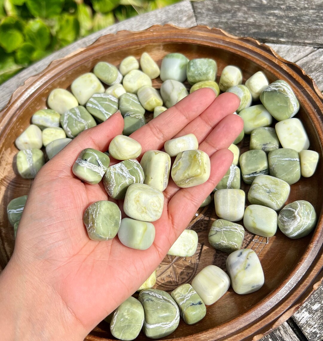 Serpentine Tumble Rocks Serpentine Quartz Pocket Stone Etsy